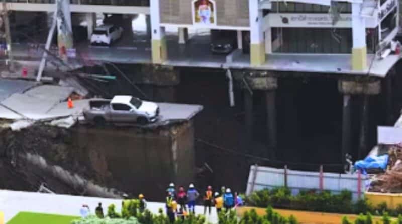 Hundimiento bangkok calle samsen