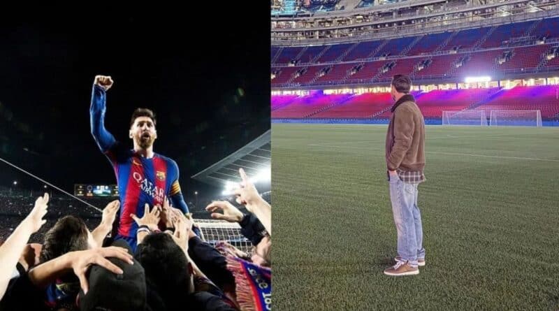 Messi visita el Camp Nou