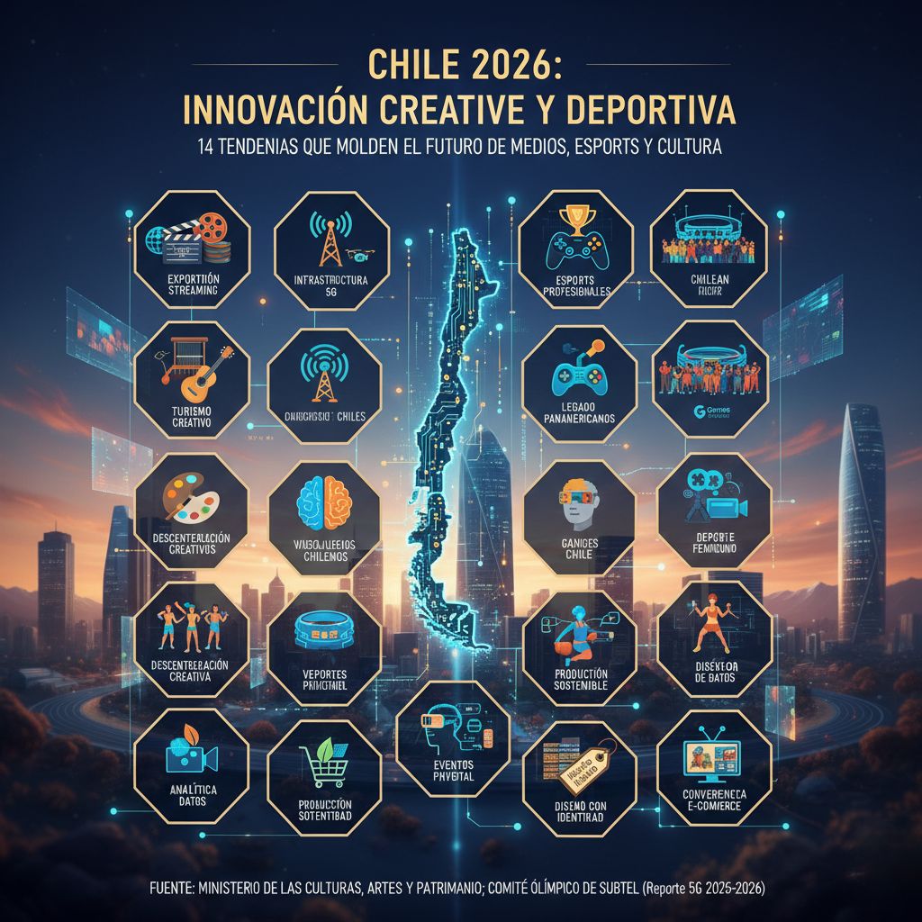 tendencias medios deportes economia creativa chile 2026
