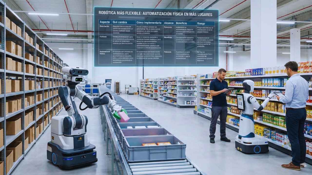 Robótica Más Flexible: Automatización Física En Más Lugares