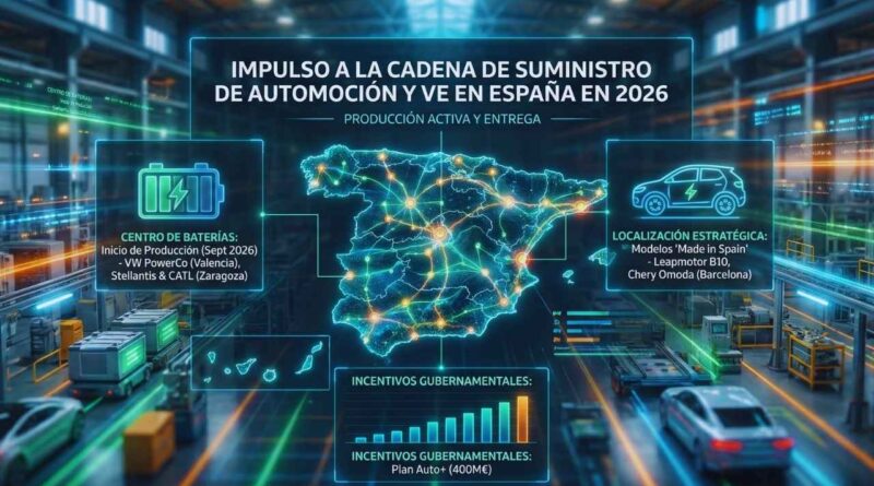 cadena de suministro de vehículos eléctricos en España