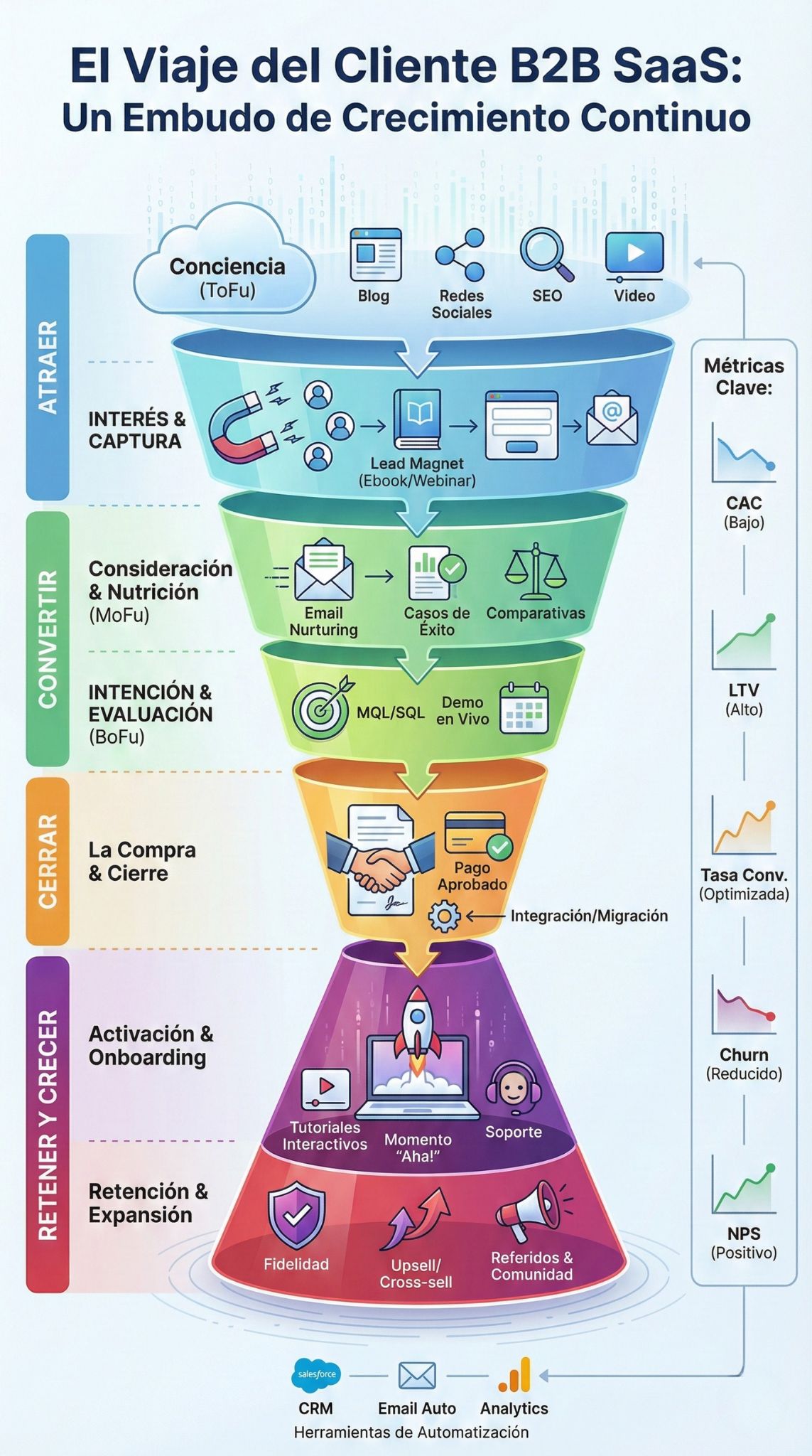 Embudo de ventas B2B SaaS