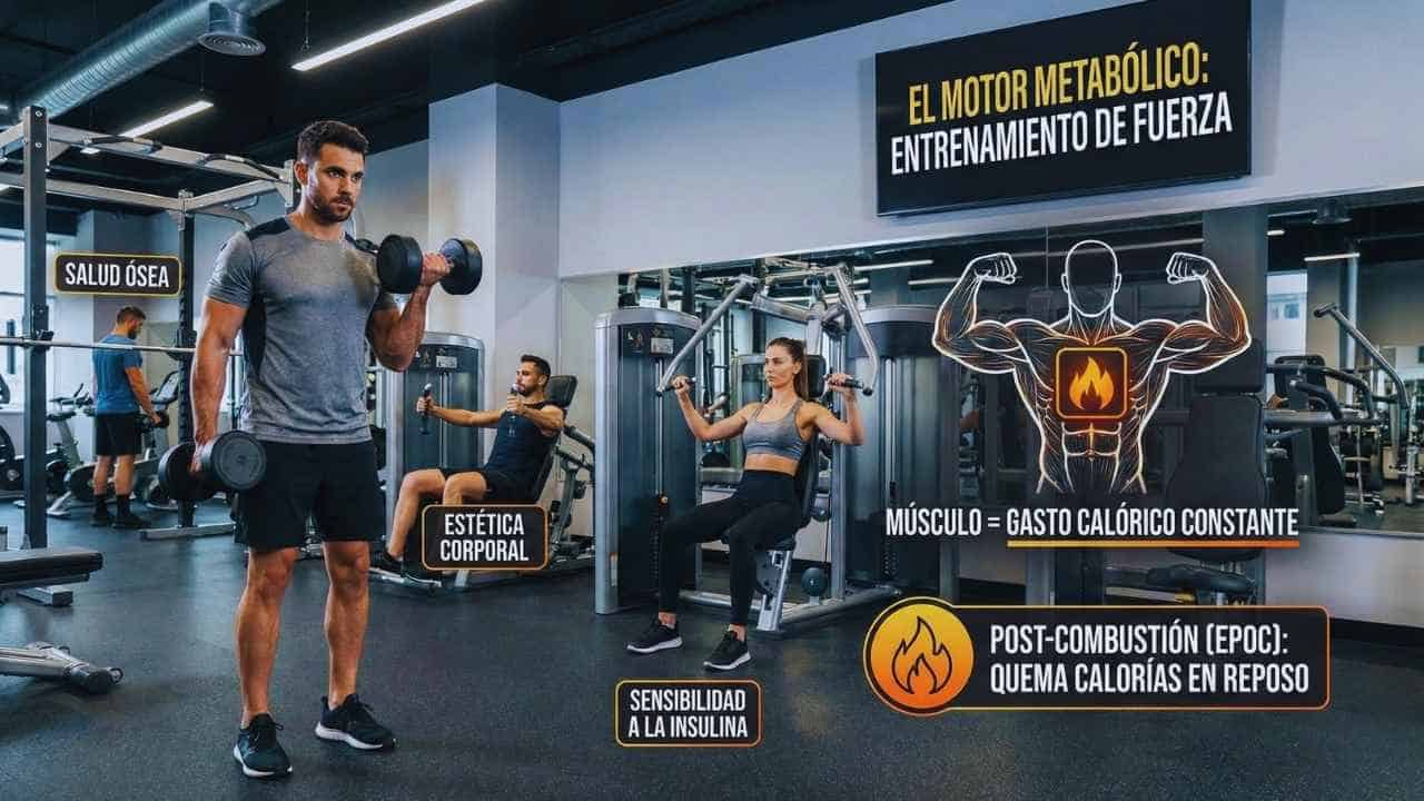 El Caso del Entrenamiento de Fuerza: El Motor Metabólico
