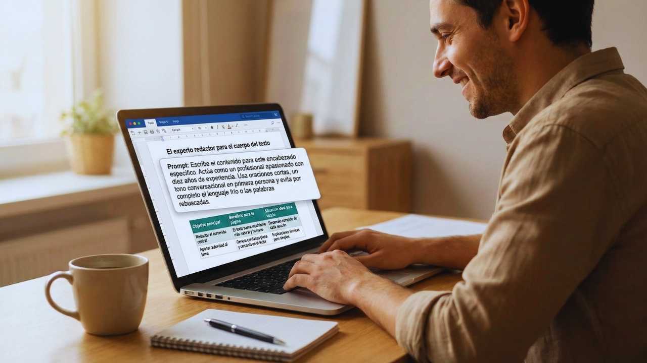 El experto redactor para el cuerpo del texto