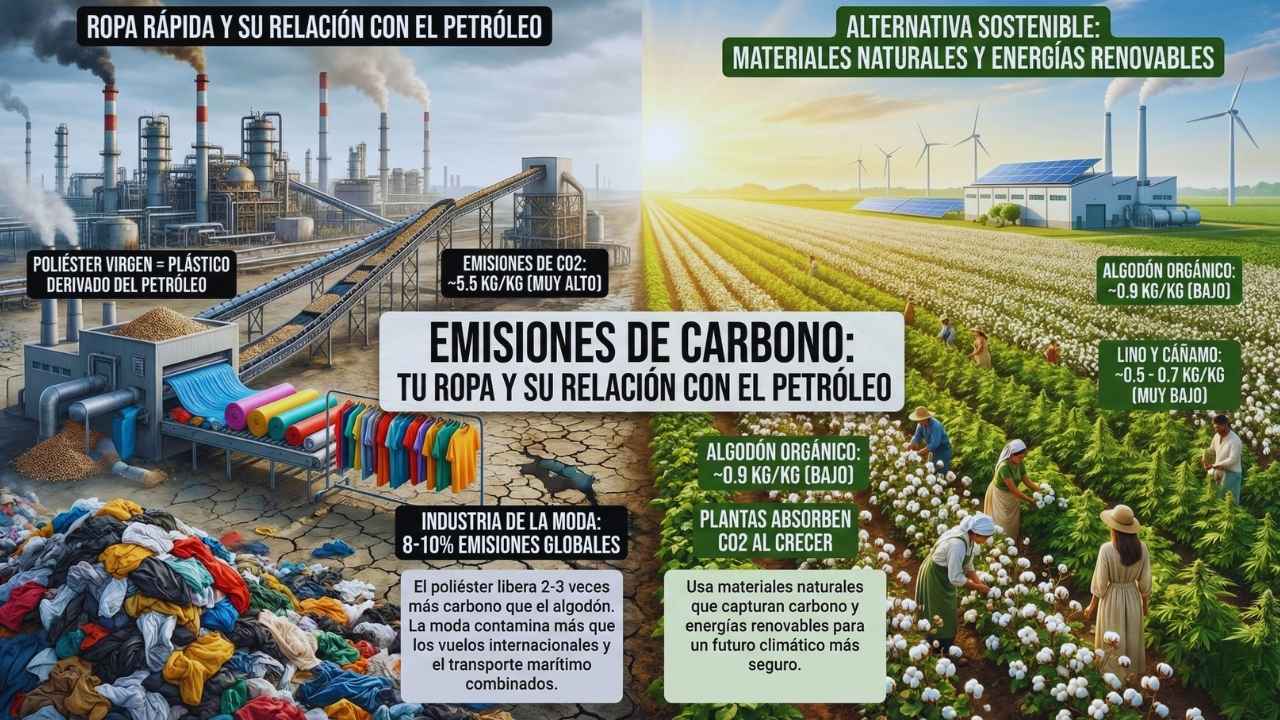 Emisiones de Carbono: Tu Ropa y su Relación con el Petróleo