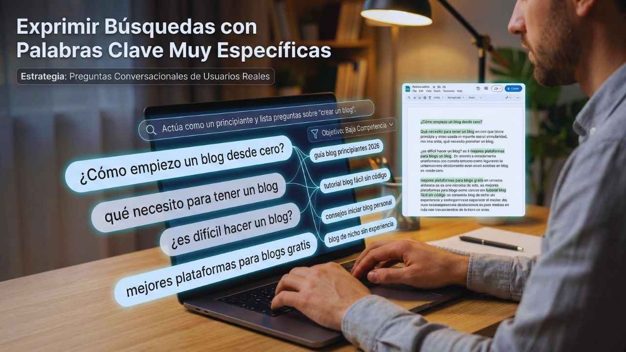 Exprimir las búsquedas con palabras clave muy específicas