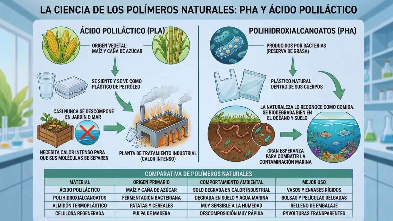 La ciencia de los polímeros naturales: PHA y Ácido Poliláctico