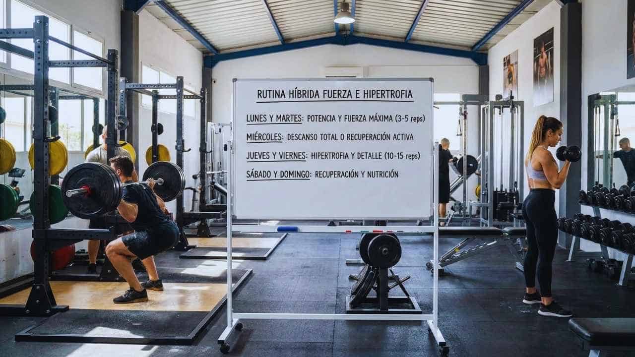 Rutina de Fuerza e Hipertrofia Híbrida