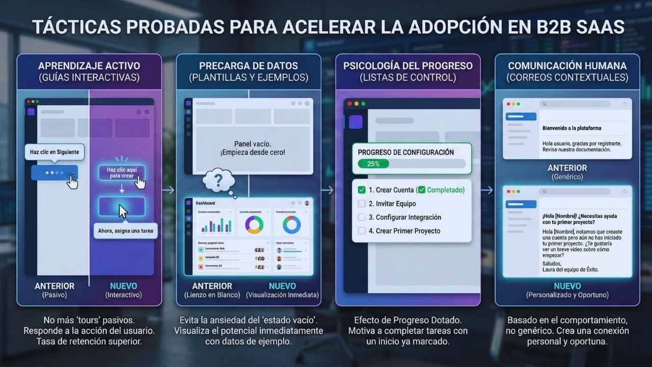 Tácticas Probadas para Acelerar la Adopción