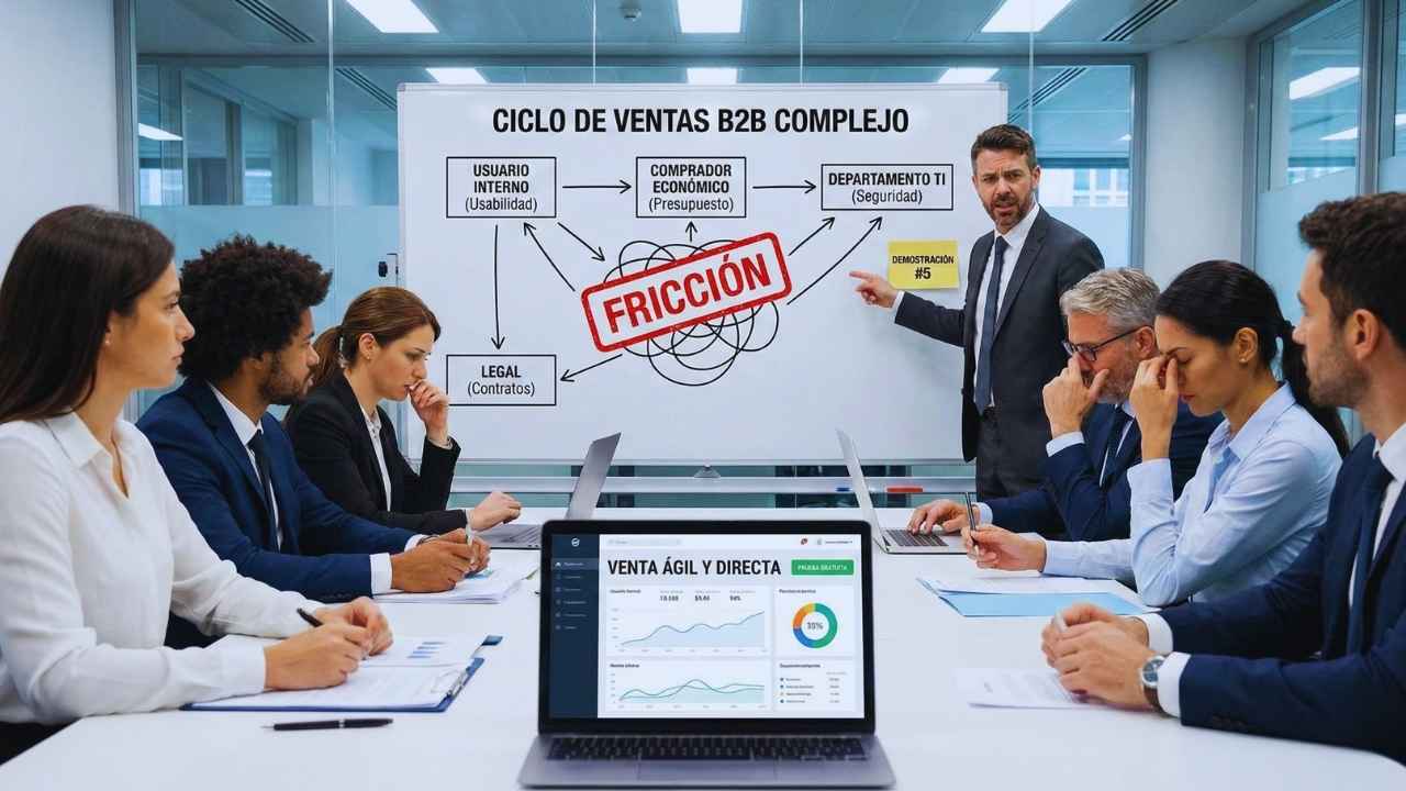 Un ciclo de ventas complejo y laberíntico
