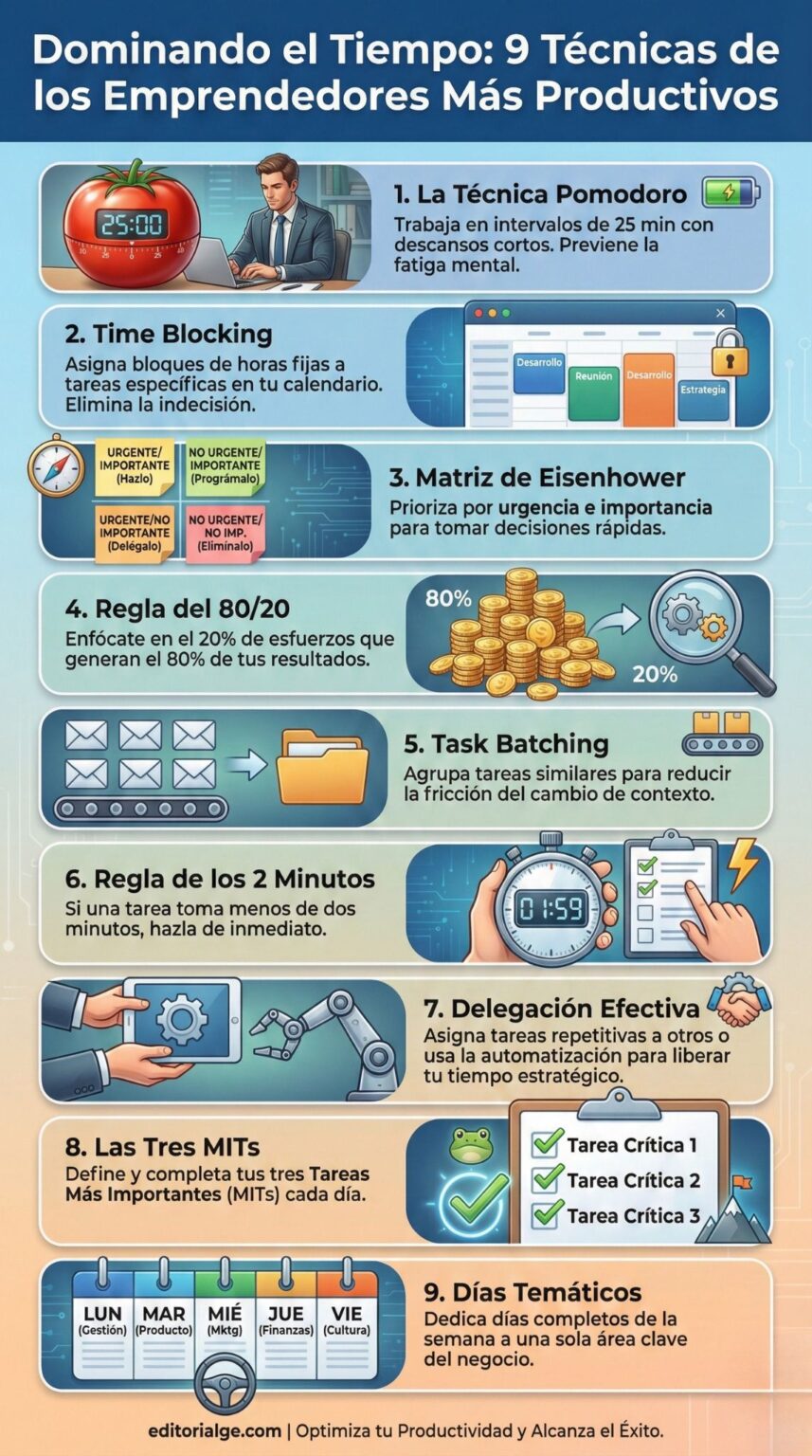 9 Técnicas de Gestión del Tiempo para Emprendedores