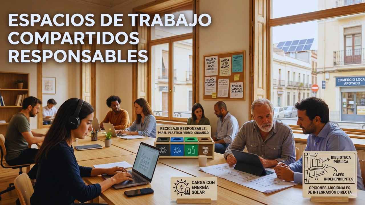 Alojamiento y espacios de trabajo compartidos responsables