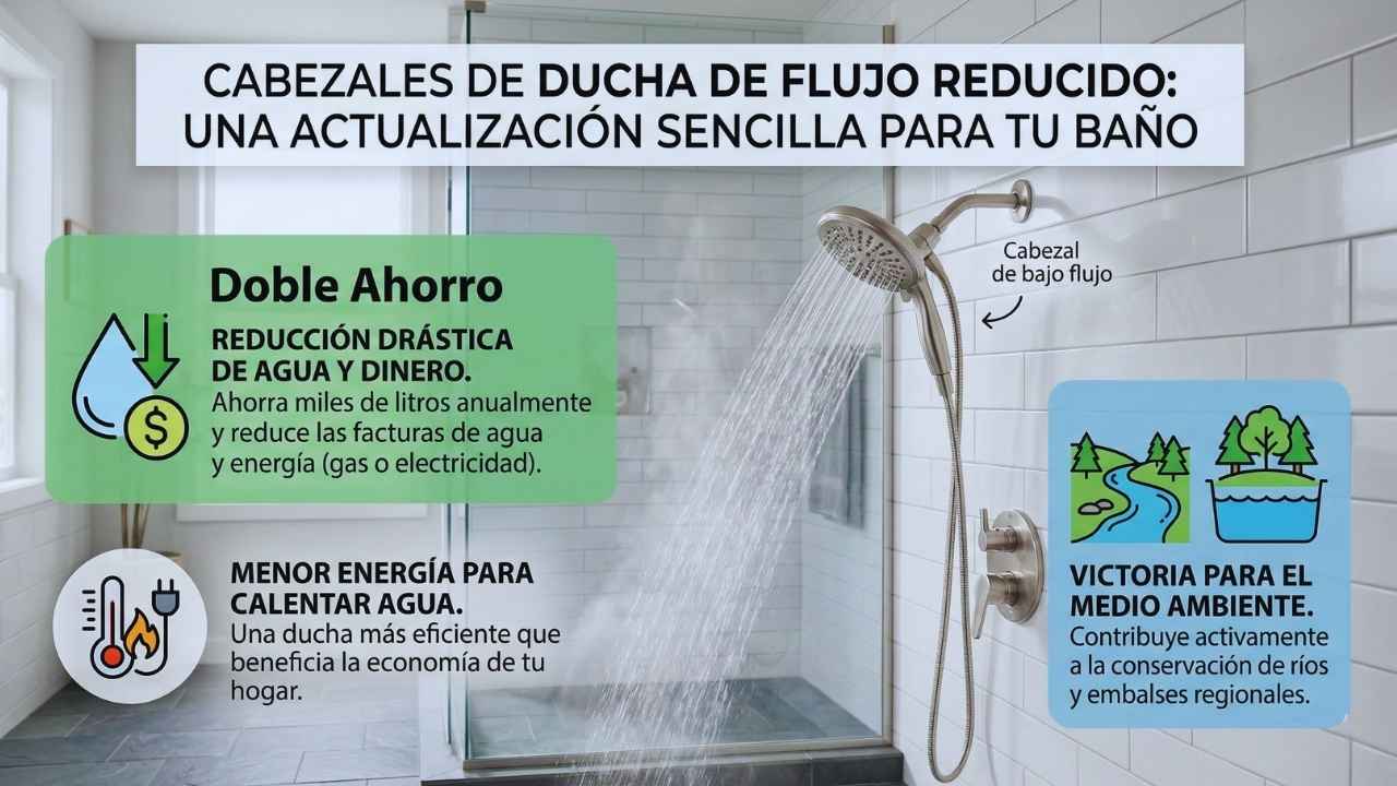 Cabezales de ducha de flujo reducido para el baño