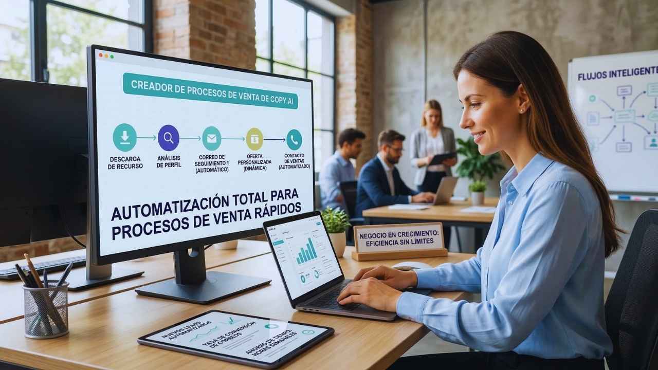 Copy.ai: Automatización total para procesos de venta rápidos