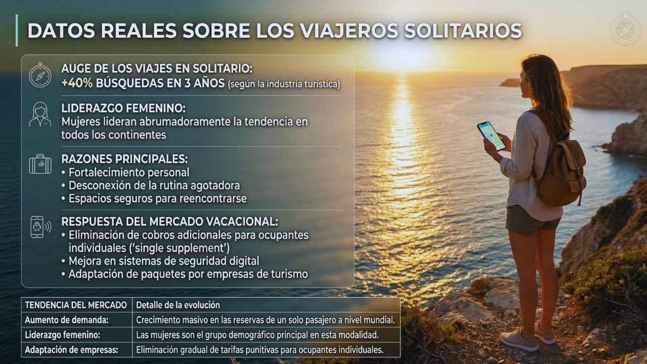 Datos reales sobre los viajeros solitarios