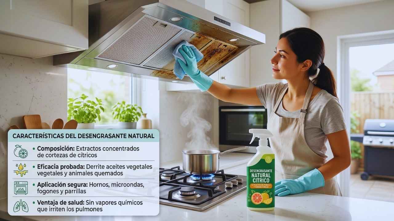 Desengrasante con extractos vegetales