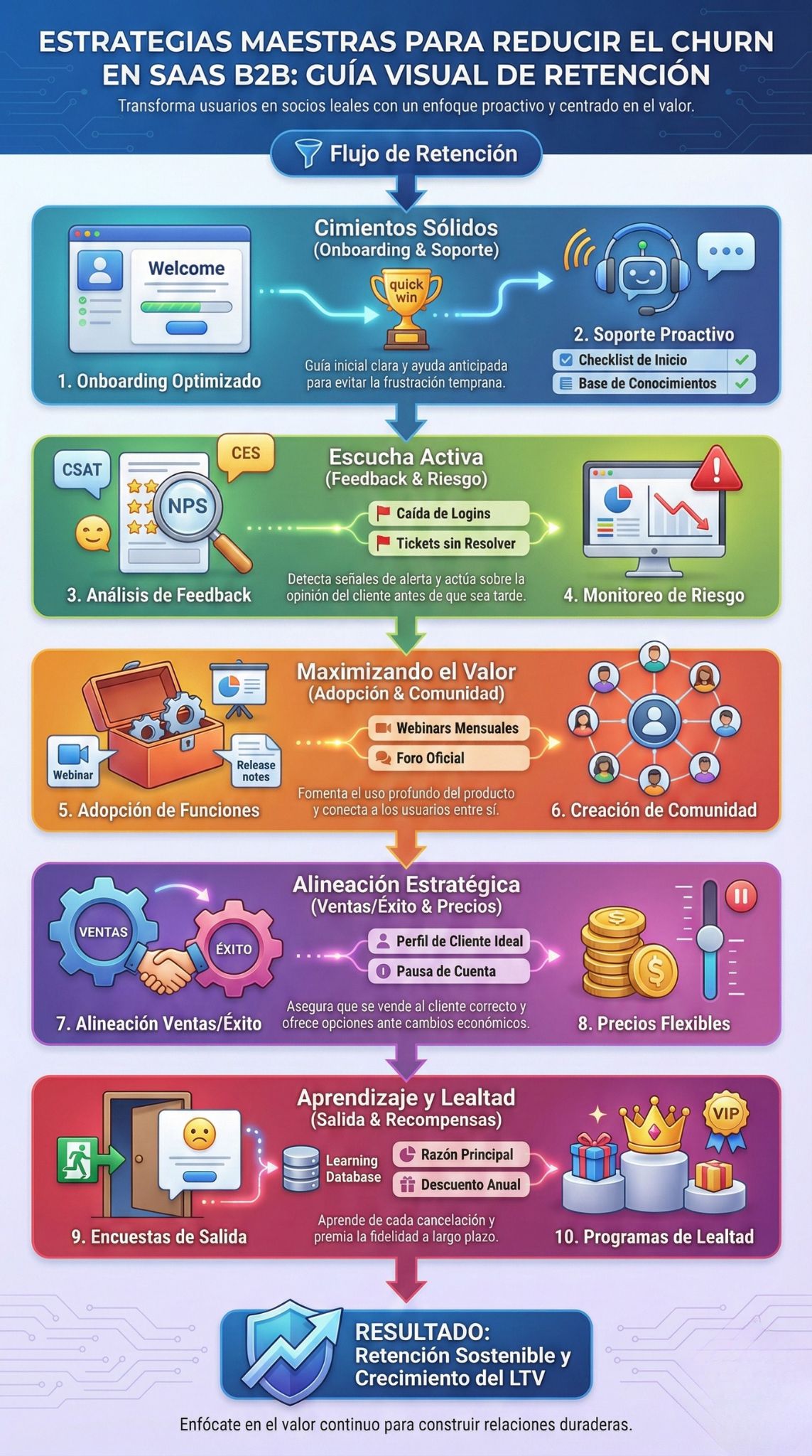 reducir tasa abandono saas b2b