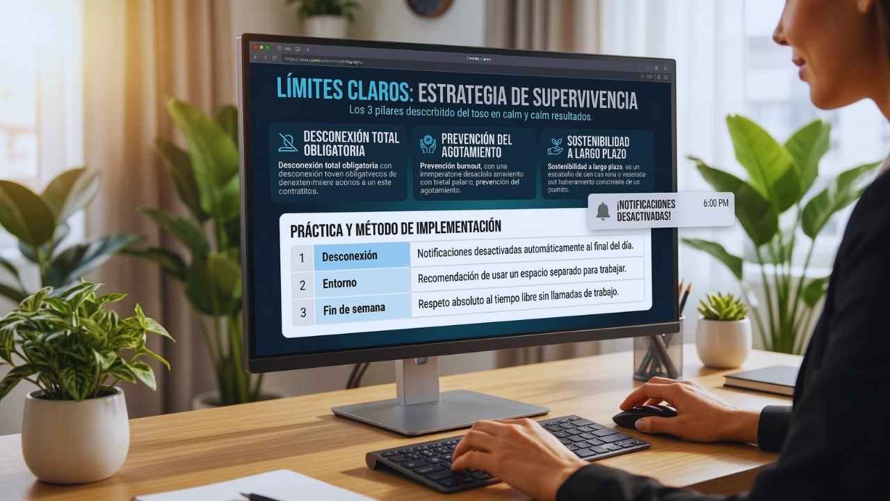 Límites claros entre la oficina y la vida personal