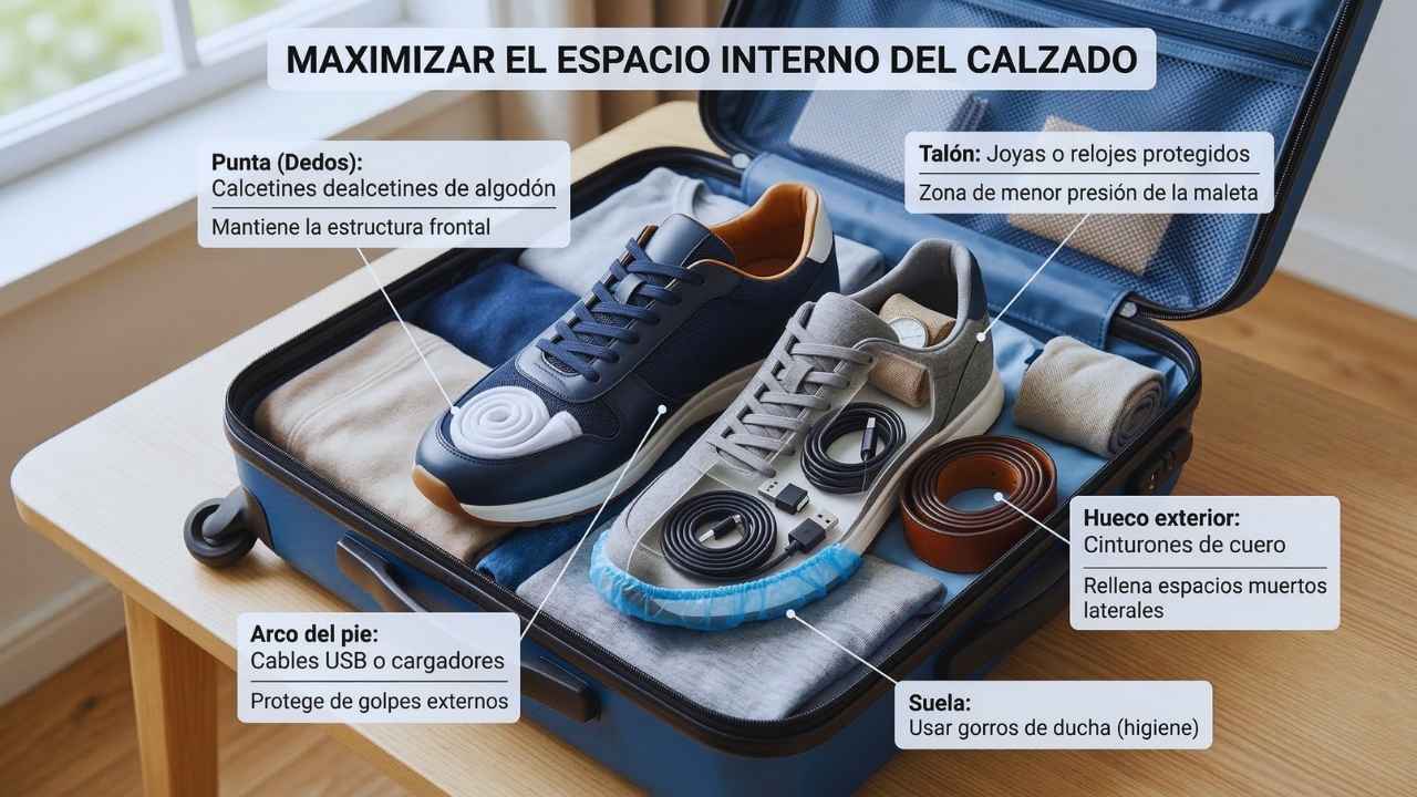 Maximizar el espacio interno del calzado