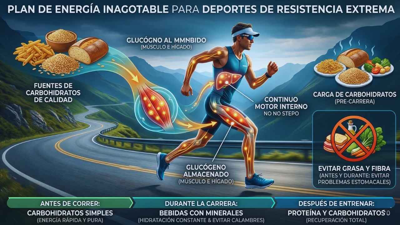 Plan de energía inagotable para deportes de resistencia
