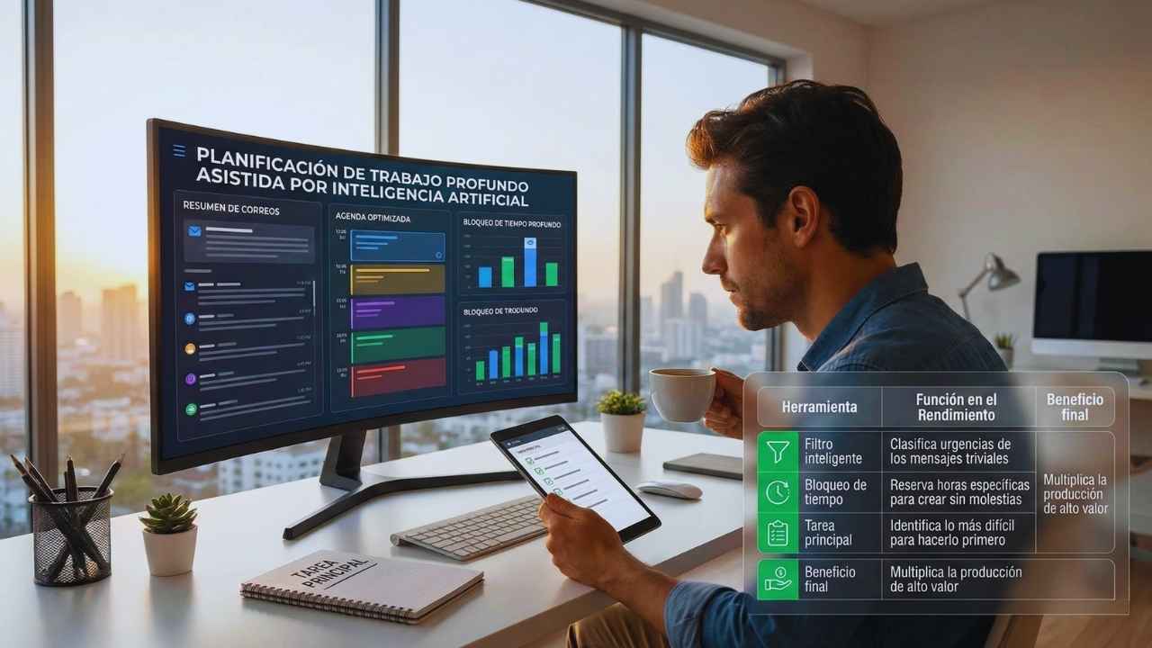 Planificación de trabajo profundo asistida por inteligencia artificial