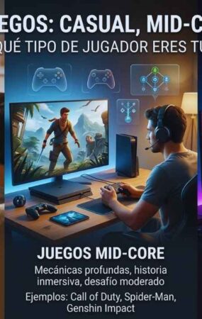juegos casual mid core y hardcore