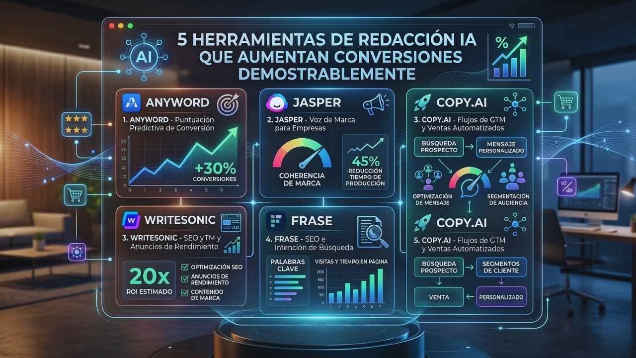 5 mejores herramientas de copywriting con IA para vender más en 2026