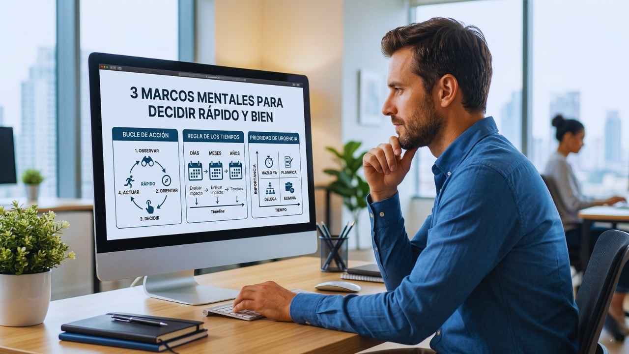 3 Marcos mentales para decidir rápido y bien