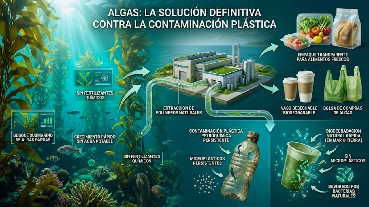 Algas: La Solución Definitiva Contra la Contaminación Plástica