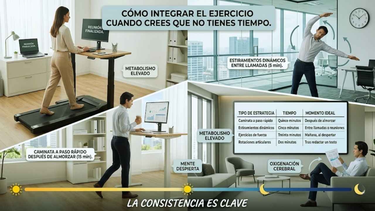 Cómo integrar el ejercicio cuando crees que no tienes tiempo