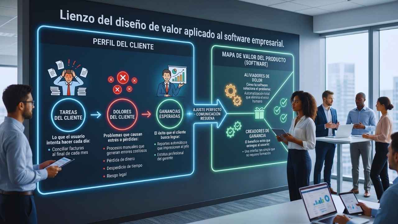 El lienzo del diseño de valor aplicado al software empresarial