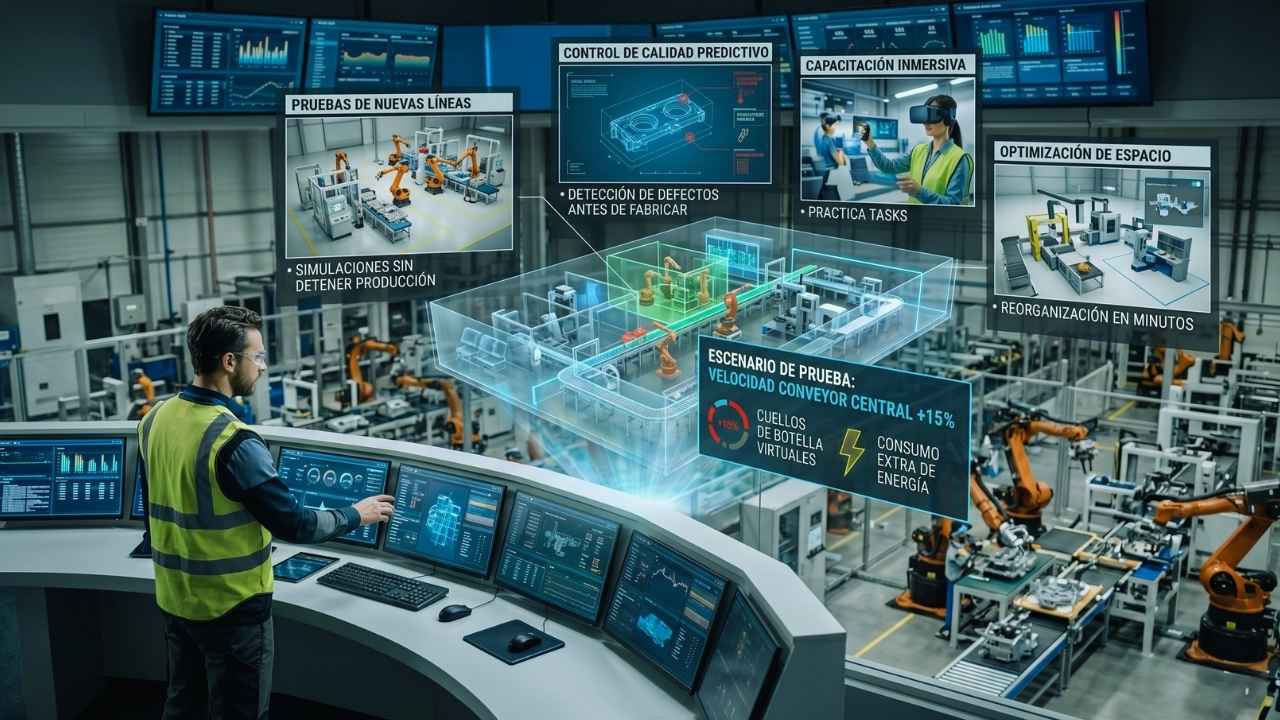 Gemelos digitales en la manufactura y las fábricas inteligentes