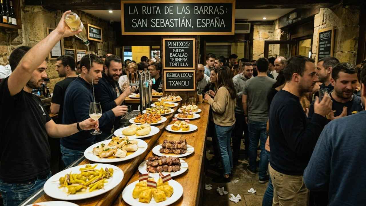 La Ruta de las Barras en San Sebastián, España