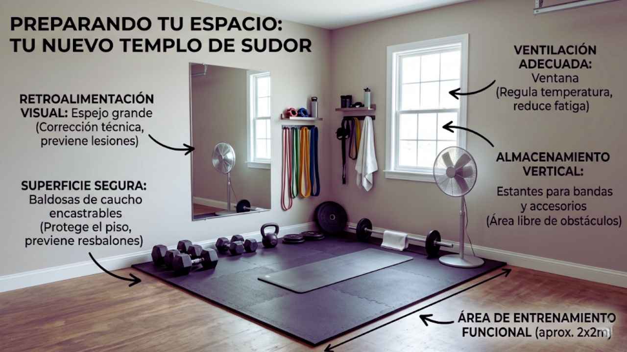 Preparando tu espacio: Tu nuevo templo de sudor