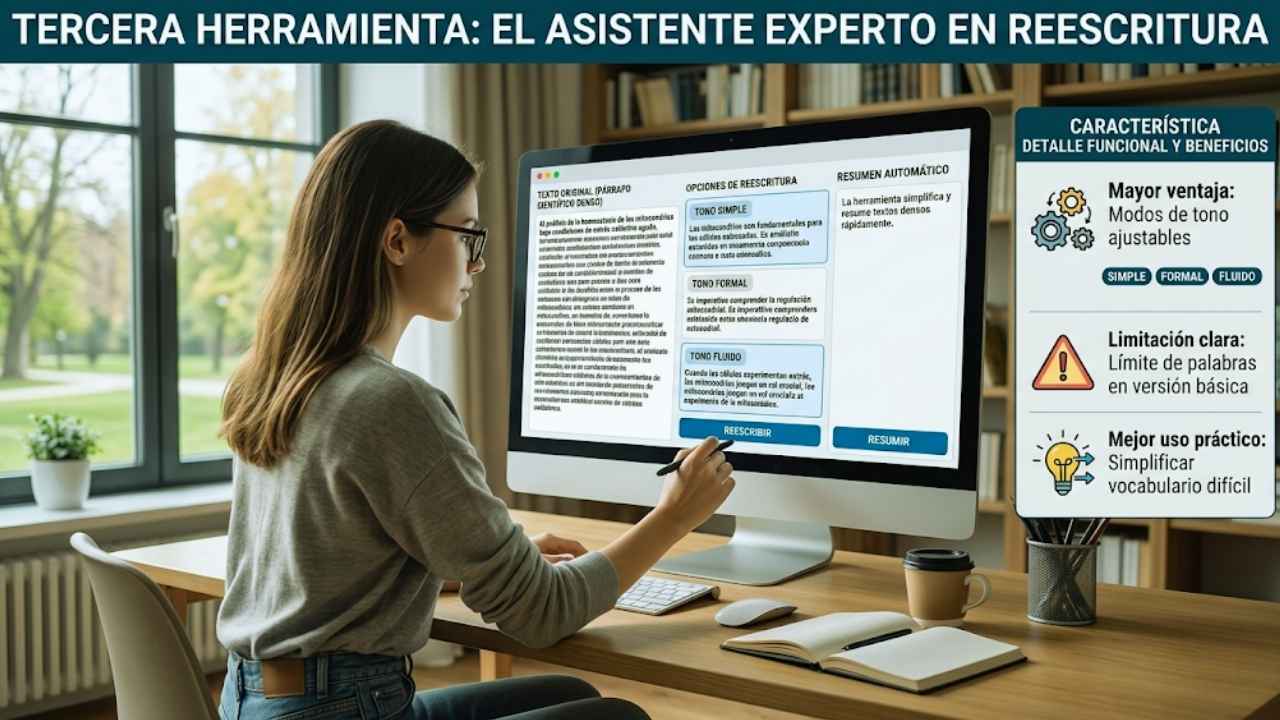 Tercera herramienta: El asistente experto en reescritura