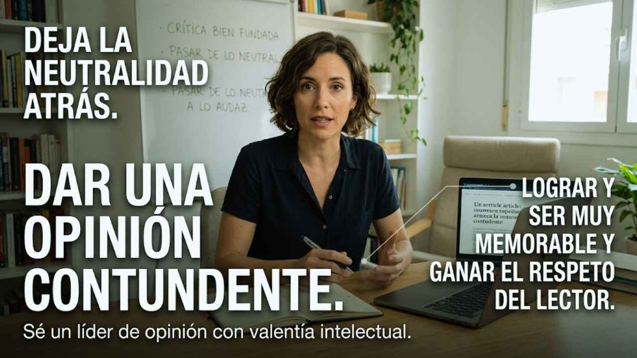 Toma partido y defiende tu propia opinión