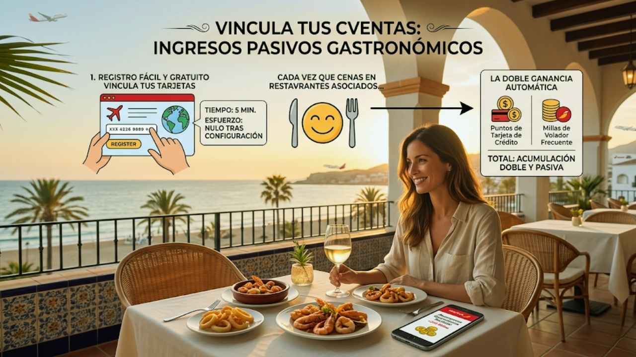 Vincula tus cuentas a programas gastronómicos asociados