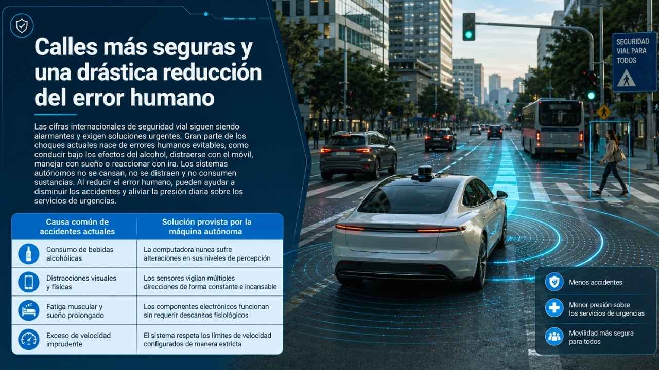 Calles más seguras y una drástica reducción del error humano