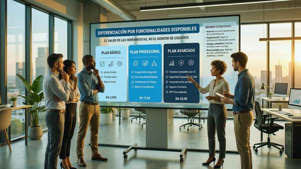 Diferenciación por funcionalidades disponibles