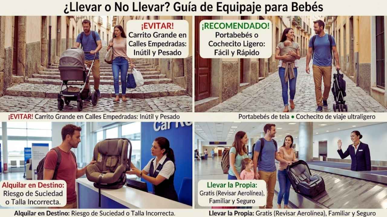 Llevar o No Llevar el Carrito y la Silla del Auto?