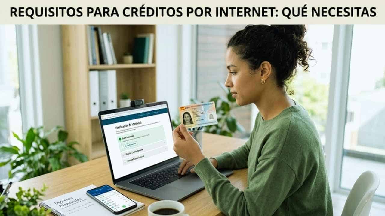 Requisitos para créditos por internet: Qué necesitas