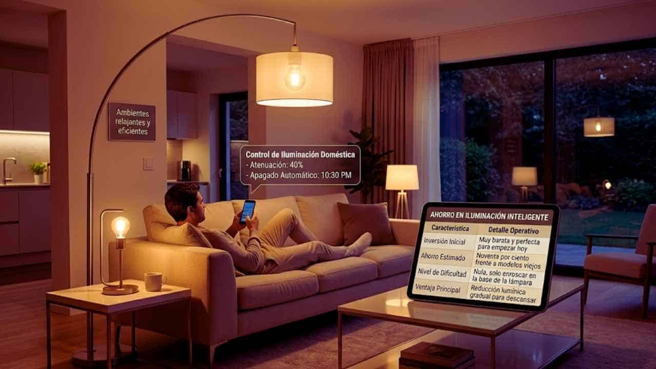 Bombillas de bajo consumo automatizadas
