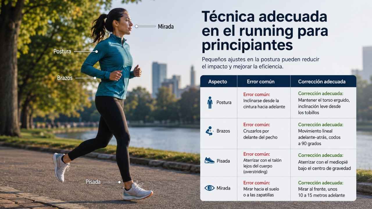 Técnica adecuada en el running para principiantes