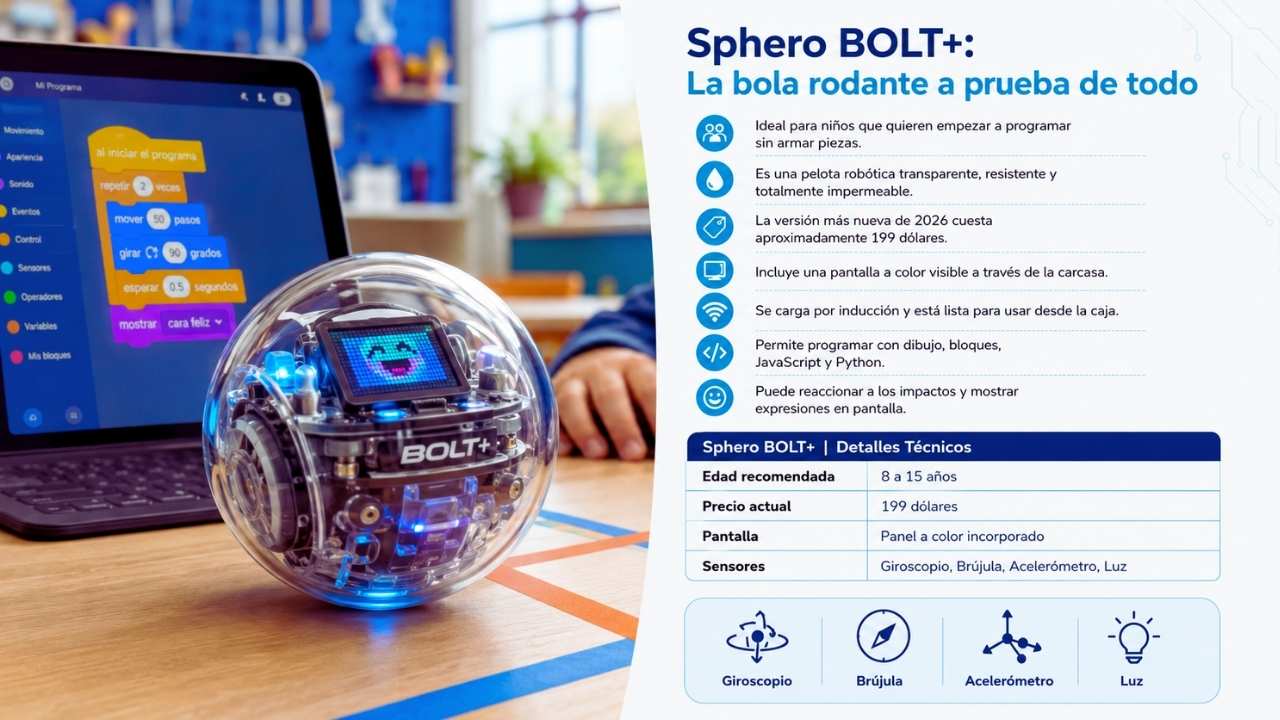 Sphero BOLT+: La bola rodante a prueba de todo
