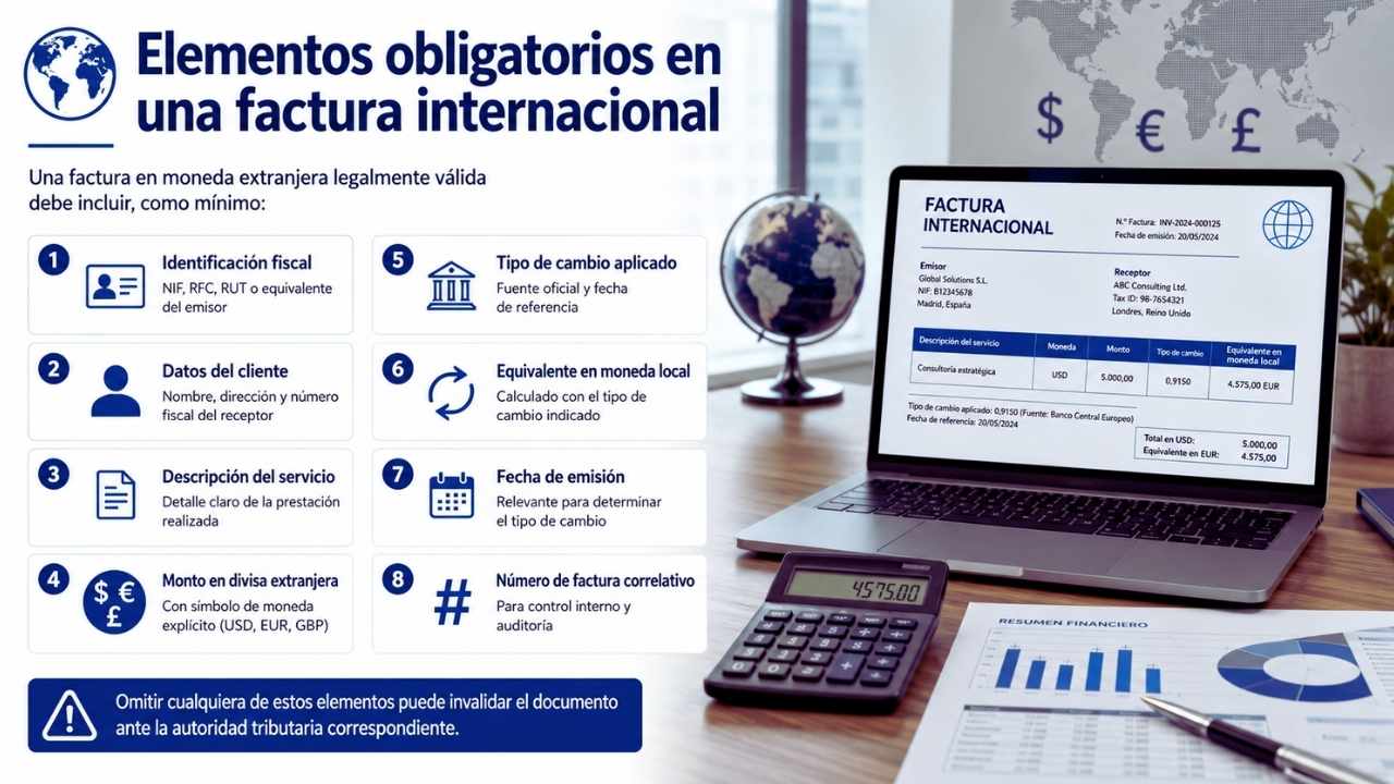 Elementos Obligatorios en una Factura Internacional