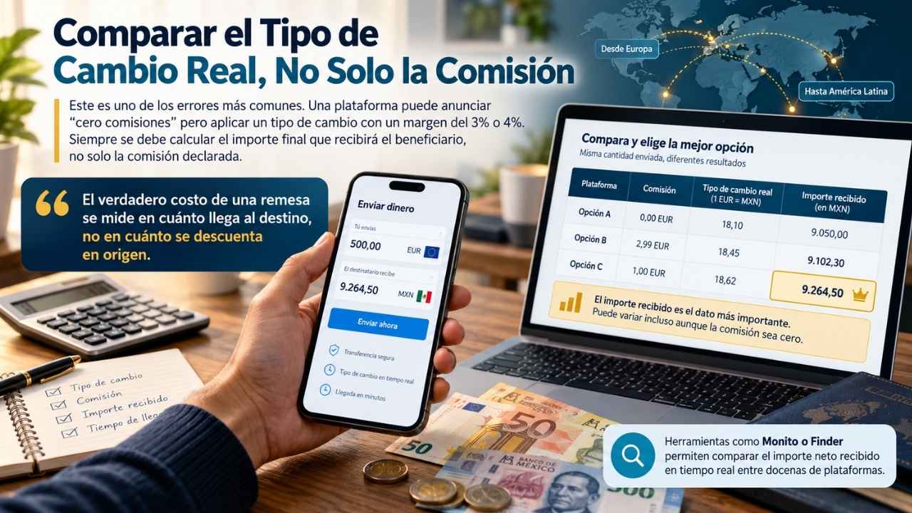 Comparar el Tipo de Cambio Real, No Solo la Comisión